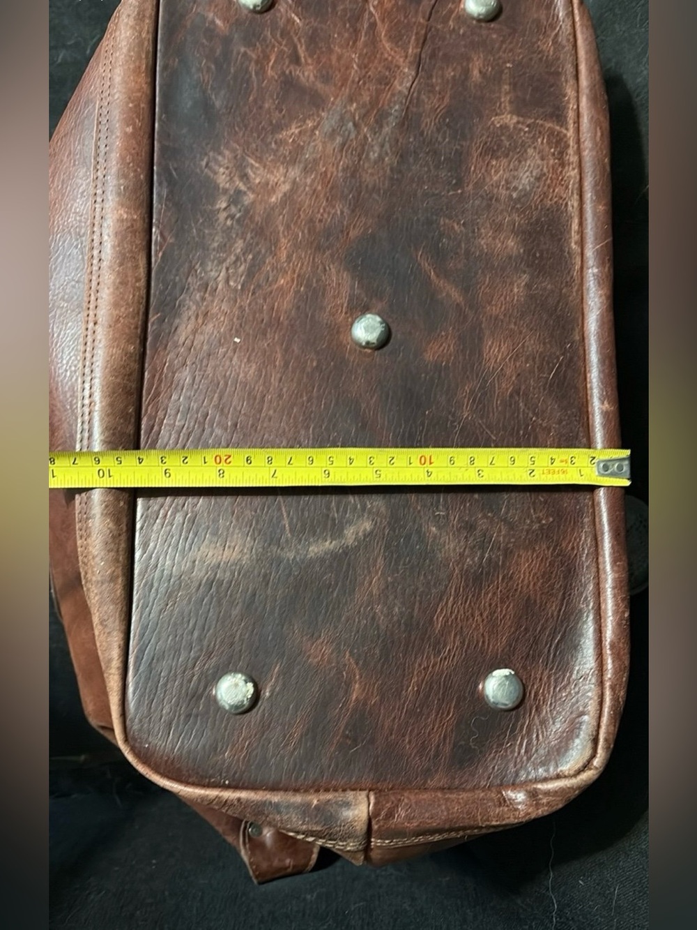 Nena & Co x Rocky Barnes Aztec Print Brown Leather Weekender Bag - Picture 13 of 14